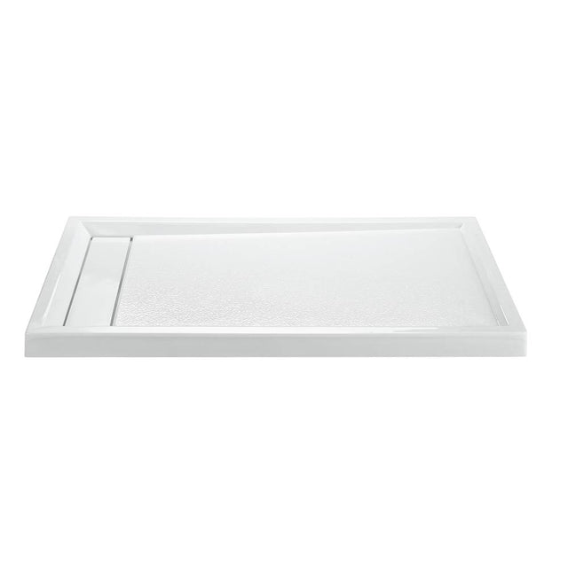 MTI Baths - 6036 ACRYLIC CXL LH HIDDEN DRAIN MULTI THRESHOLD - WHITE - White