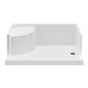 MTI Baths - 6036 ACRYLIC CXL LH DRAIN INTEGRAL SEAT/TILE FLANGE - WHITE - White
