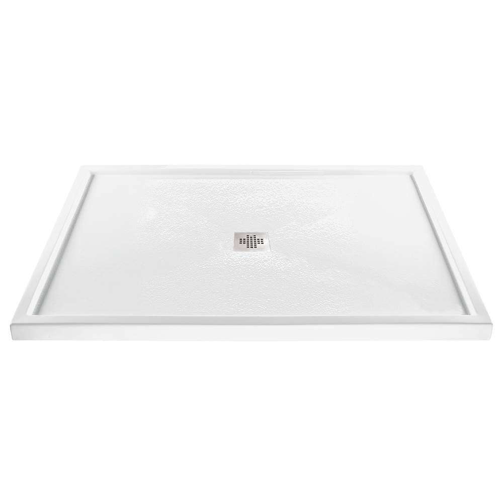MTI Baths - 6042 ACRYLIC CXL CENTER DRAIN MULTI THRESHOLD - WHITE - White
