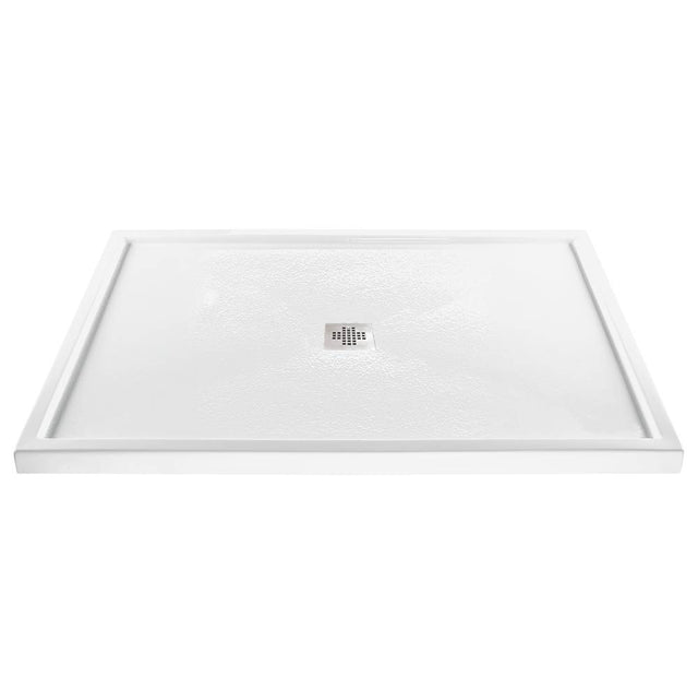 MTI Baths - 6042 ACRYLIC CXL CENTER DRAIN MULTI THRESHOLD - WHITE - White
