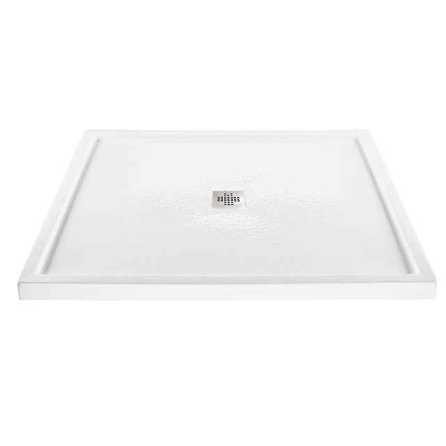 MTI Baths - 6048 ACRYLIC CXL CENTER DRAIN MULTI THRESHOLD - WHITE - White