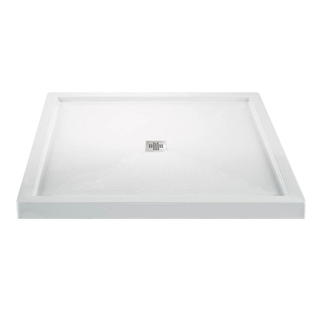 MTI Baths - 6060 ACRYLIC CXL CENTER DRAIN MULTI THRESHOLD - WHITE - White