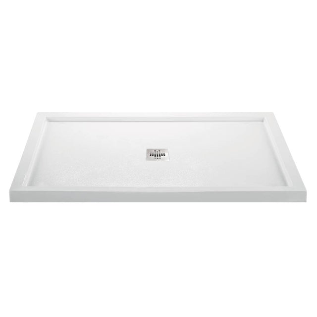 MTI Baths - 6642 ACRYLIC CXL CENTER DRAIN MULTI THRESHOLD - WHITE - White