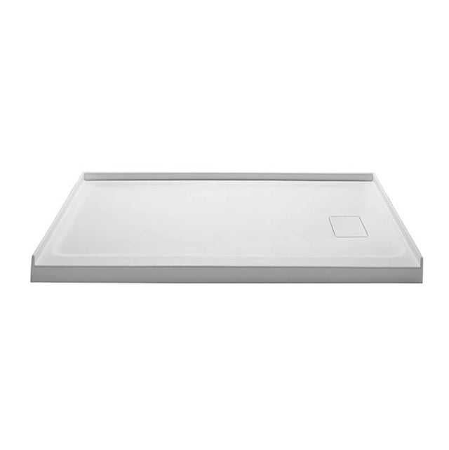 MTI Baths - 6036 DOLOMATTE RH DRAIN 3-SIDED INTEGRAL TILE FLANGE - WHITE - Matte White