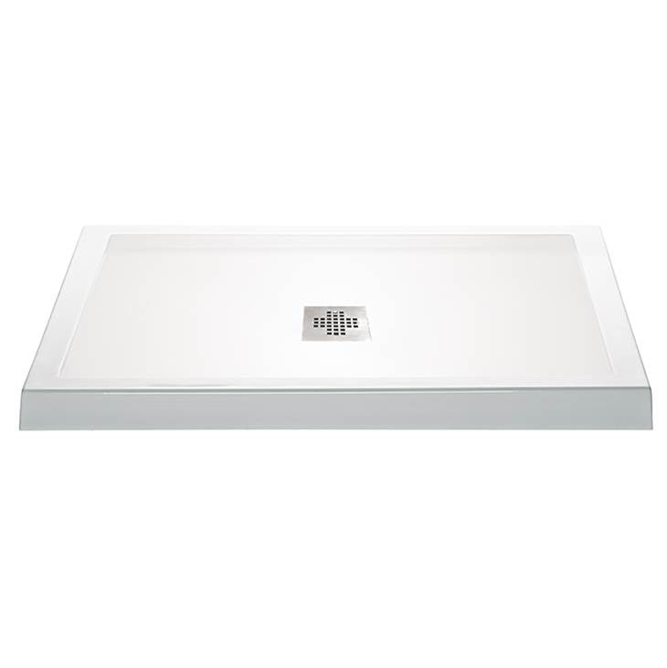 MTI Baths - 7242 DOLOMATTE CENTER DRAIN MULTI THRESHOLD - WHITE - Matte White
