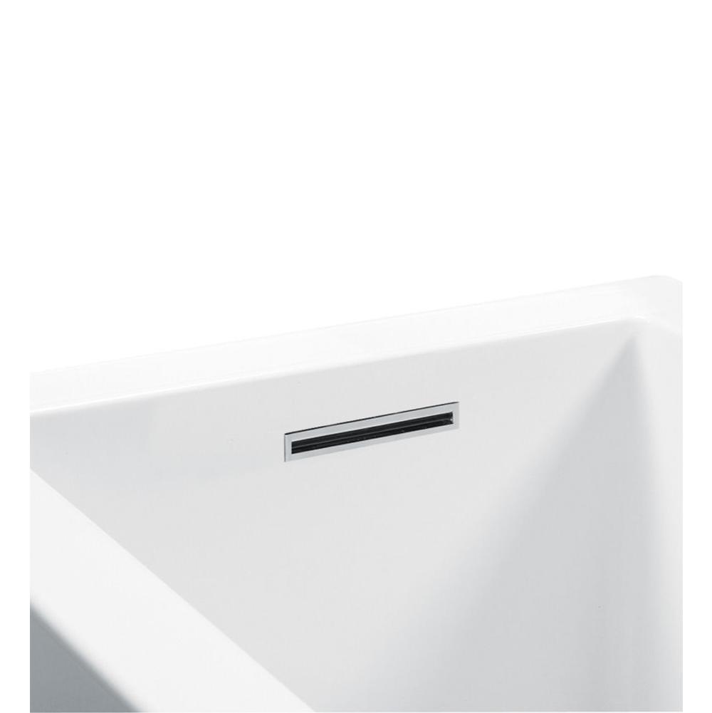 MTI Baths - SLIM LINE INTEGRATED OVERFLOW W/TOE TAP - BRUSHED NICKEL