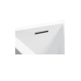 MTI Baths - SLIM LINE INTEGRATED OVERFLOW W/TOE TAP - WHITE