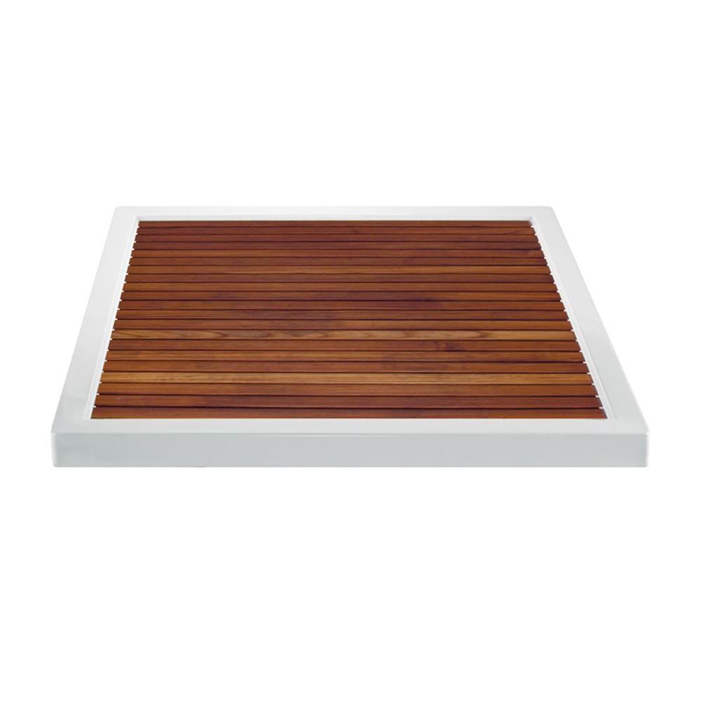 MTI Baths - TEAK SHOWER TRAY FOR MTSB-3636MT  CENTER DRAIN