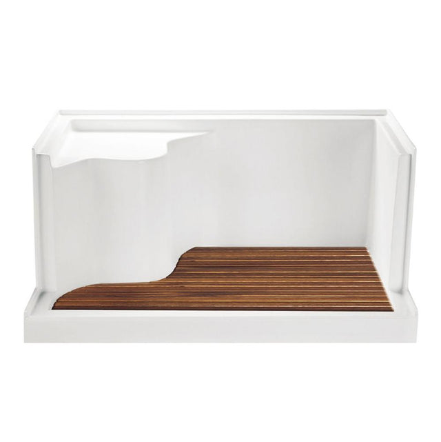 MTI Baths - TEAK SHOWER TRAY FOR MTSB-4832 SEATED END DRAIN