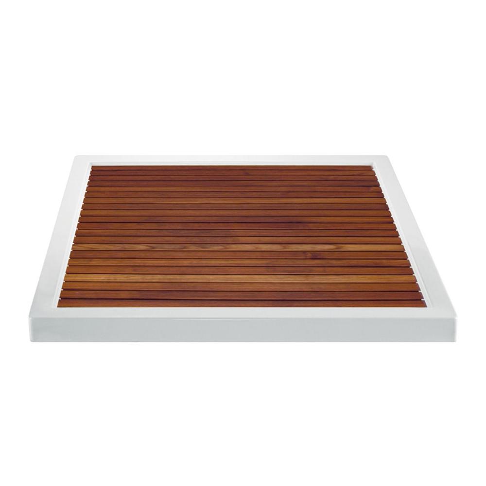 MTI Baths - TEAK SHOWER TRAY FOR MTSB-4848MT CENTER DRAIN