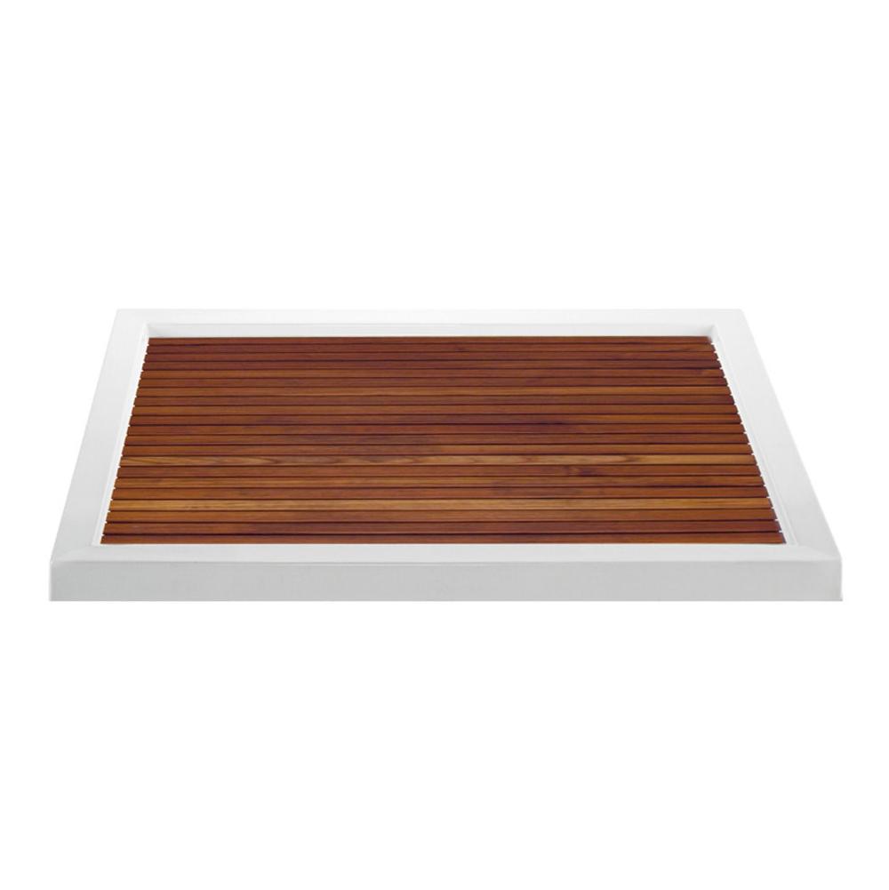 MTI Baths - TEAK SHOWER TRAY FOR MTSB-5432MT CENTER DRAIN