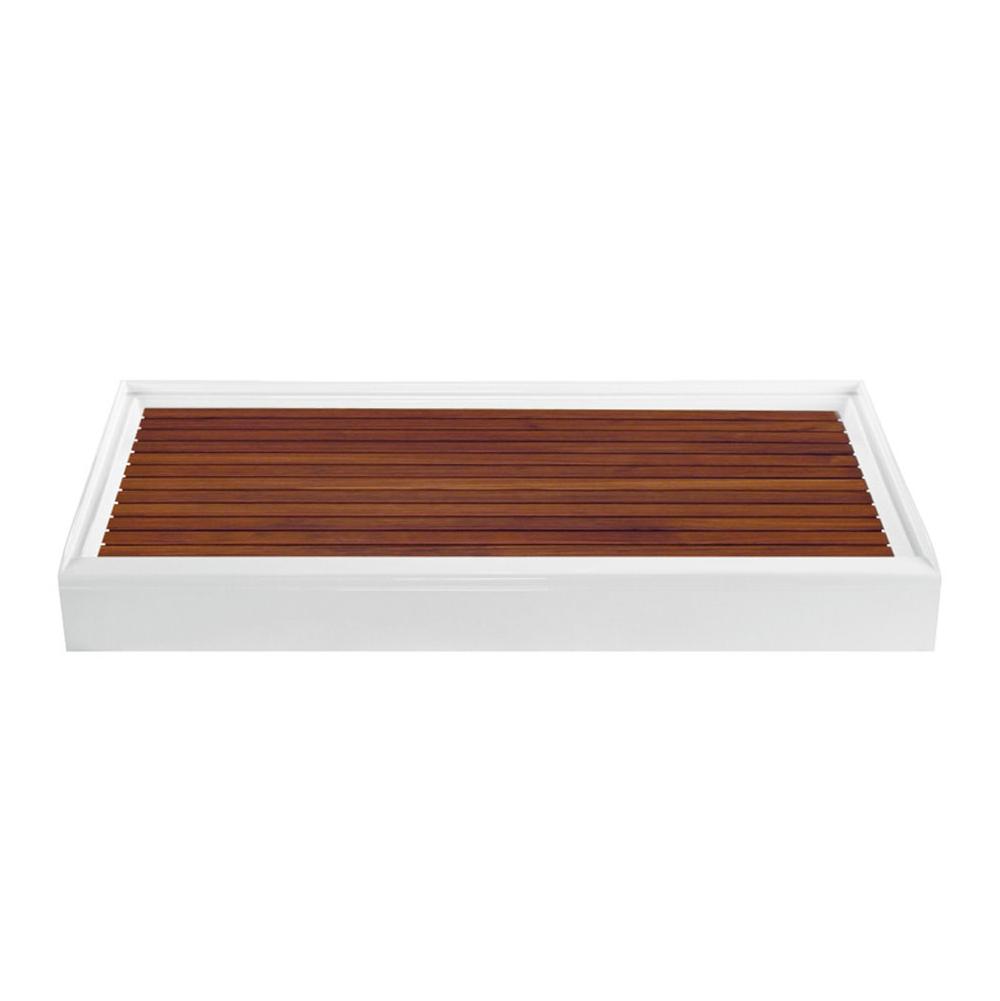 MTI Baths - TEAK SHOWER TRAY FOR MTSB-6032 END DRAIN