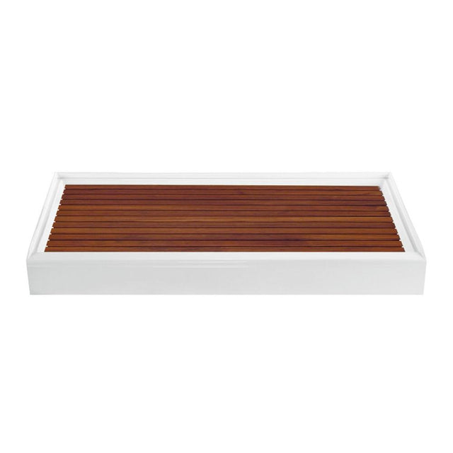MTI Baths - TEAK SHOWER TRAY FOR MTSB-6032 END DRAIN