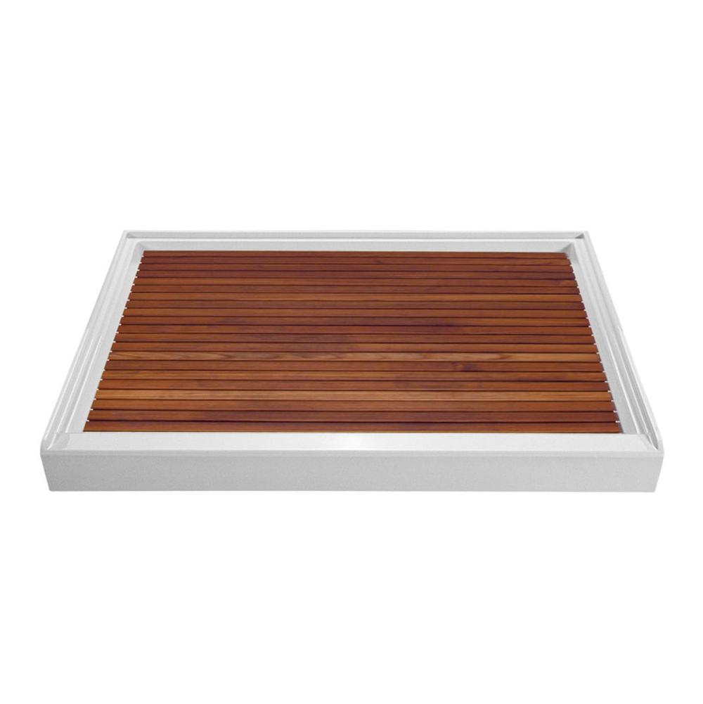 MTI Baths - TEAK SHOWER TRAY FOR MTSB-6042 CENTER DRAIN