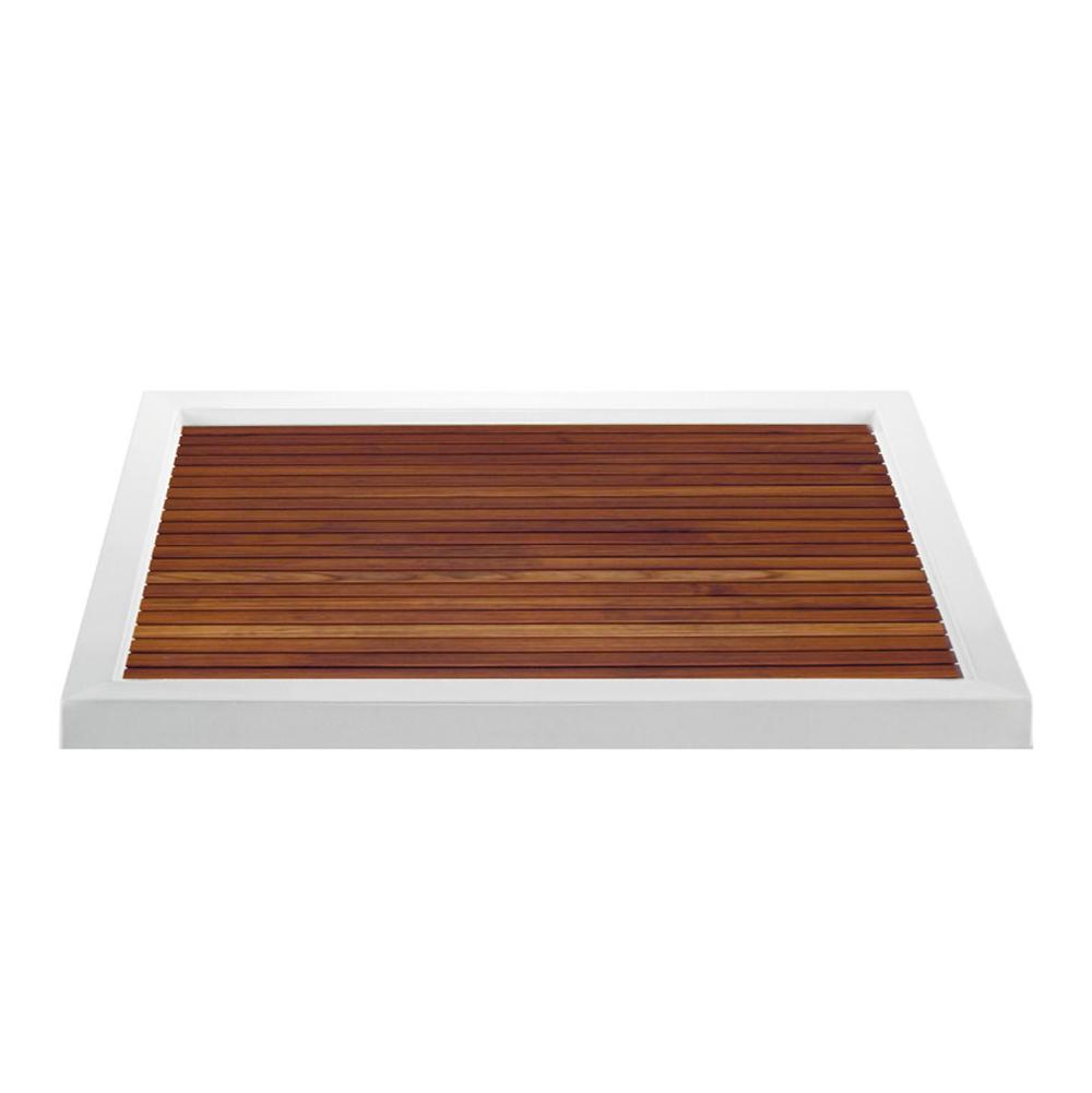 MTI Baths - TEAK SHOWER TRAY FOR MTSB-6048 MULTIPLE THRESHOLD