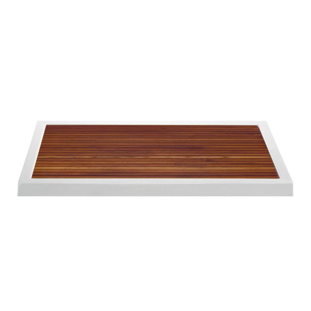 MTI Baths - TEAK SHOWER TRAY FOR MTSB-6632 CENTER DRAIN