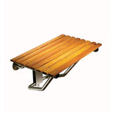 MTI Baths - TEAK SHOWER SEAT - NATURAL STAINLESS (22x15)