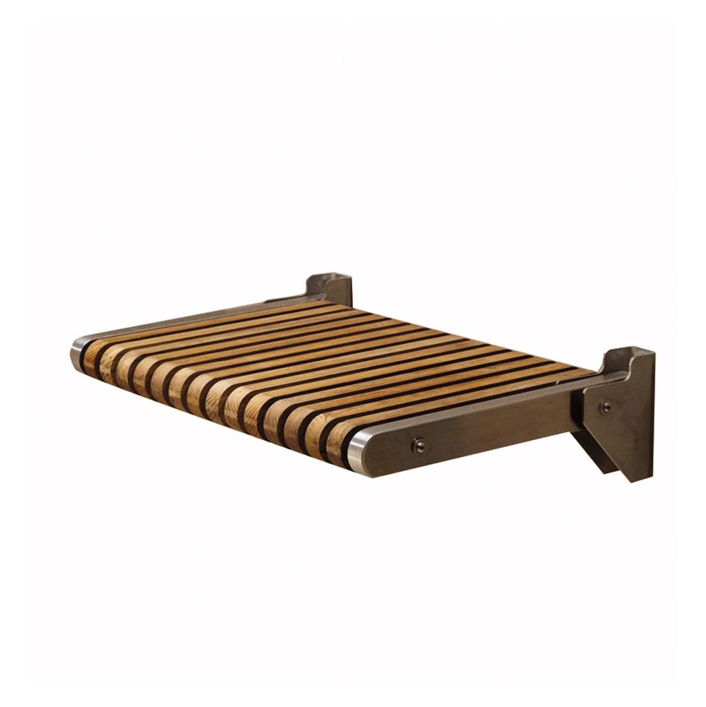 MTI Baths - TEAK SHOWER SEAT - HIGH POLISHED ADA (24x16)