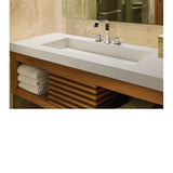 MTI Baths - WYMARA 3 SCULPTURESTONE COUNTER SINK SINGLE BOWL UP TO 74''- MATTE WHITE - White Matte