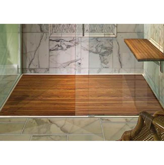 MTI Baths - TEAK SHOWER TRAY FOR MTSB-3632MT CENTER DRAIN
