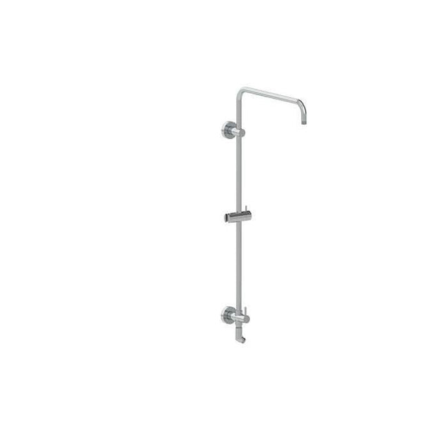 Mountain Plumbing - Rain Rail Plus 1/4 Wall Mounted Shower Rail with Bottom Outlet Integral Waterway and Diverter (Standard - CA) - Venetian Bronze