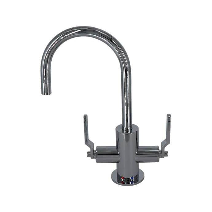 Mountain Plumbing - Hot & Cold Water Faucet with Contemporary Round Body & Industrial Lever Handles - Venetian Bronze