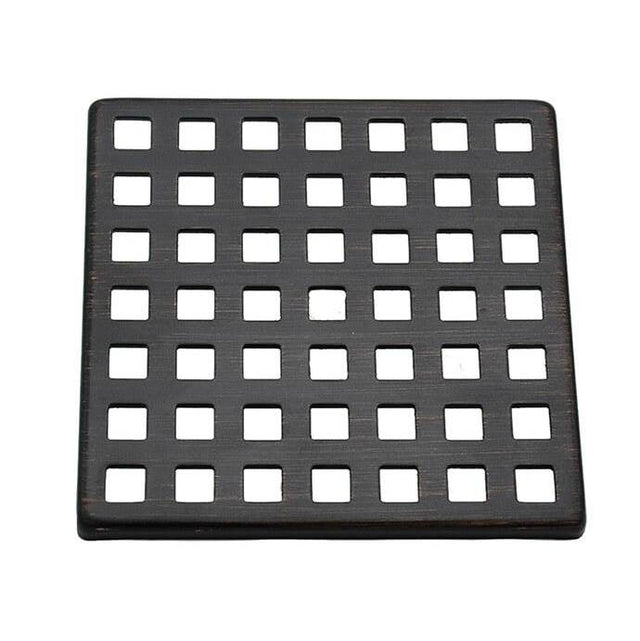 Mountain Plumbing - Select Series Shower Drains - Squares Shower Grid - Tuscan Brass