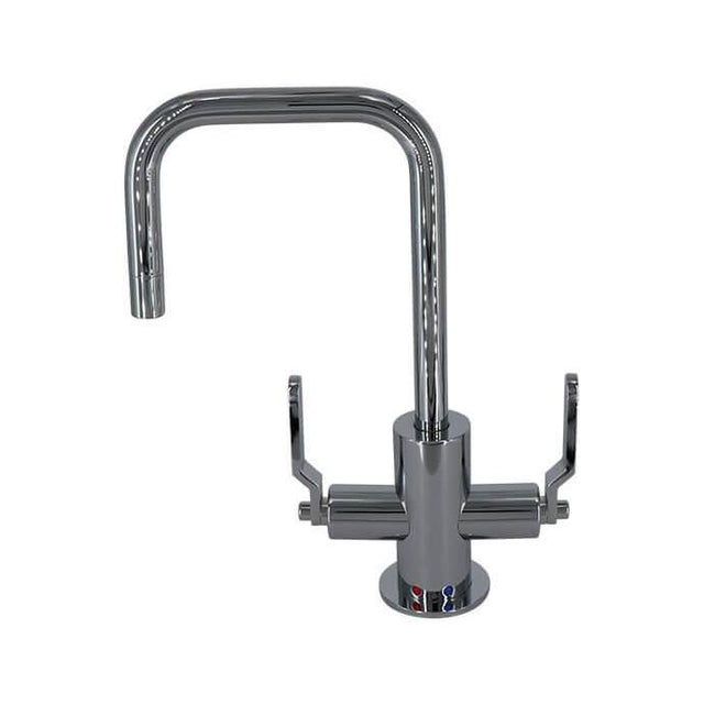 Mountain Plumbing - Hot & Cold Water Faucet with Contemporary Round Body & Industrial Lever Handles (90Â° Spout) - Venetian Bronze
