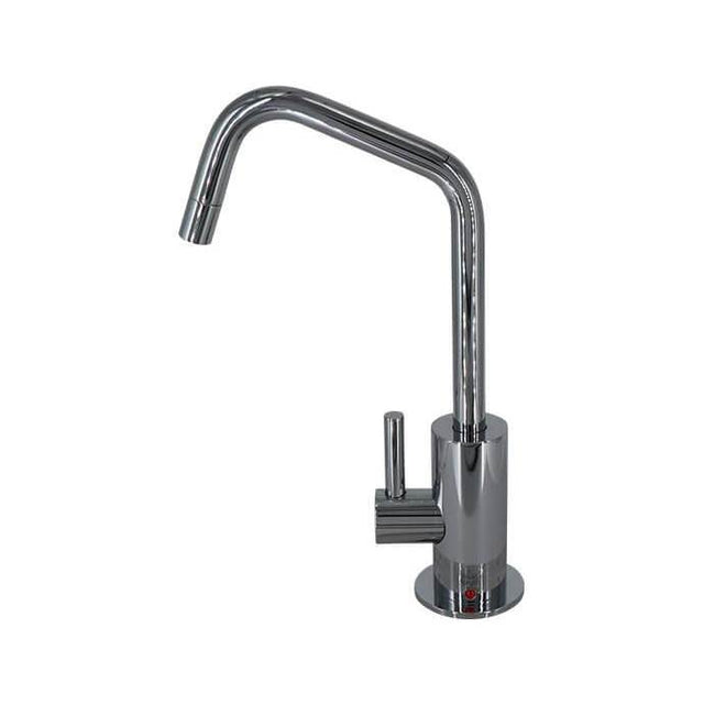 Mountain Plumbing - Mini Hot Faucet with Angled Spout w/Knurled Accent - PVD Polished Nickel