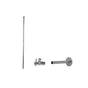 Mountain Plumbing - Toilet Supply Kit - Mini Lever Handle with 1/4 Turn Ball Valve (MT521-NL) - Angle, Cover Tube, Flat Head Riser - Polished Nickel