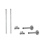 Mountain Plumbing - Lavatory Supply Kit - Mini Lever Handle with 1/4 Turn Ball Valve (MT521-NL) - Angle, Cover Tubes, No Trap - Polished Nickel