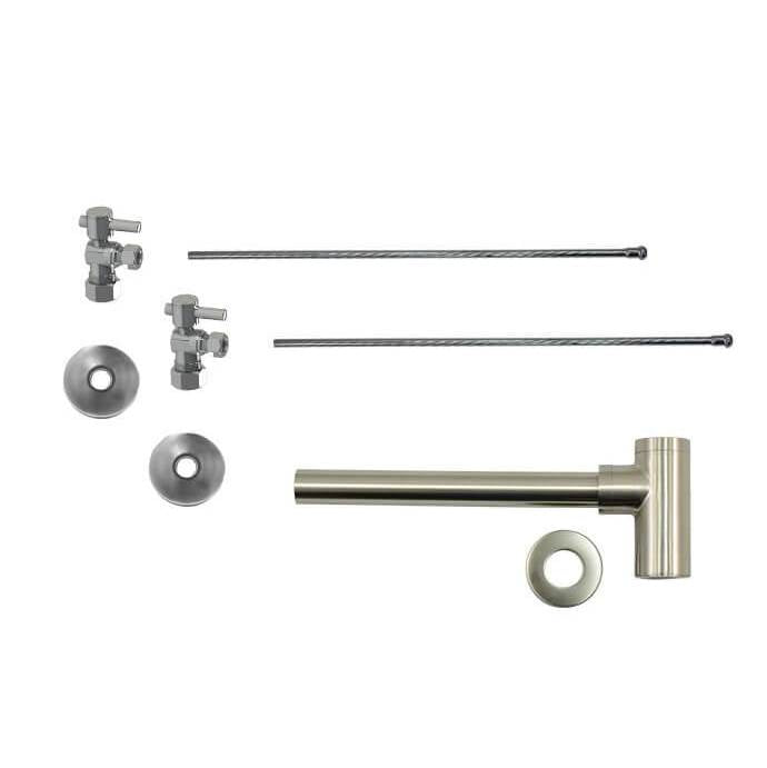 Mountain Plumbing - Lavatory Supply Kit - Mini Lever Handle with 1/4 Turn Ball Valve (MT521-NL) - Angle, Round Bottle Trap - Venetian Bronze