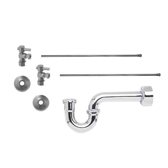 Mountain Plumbing - Lavatory Supply Kit - Mini Lever Handle with 1/4 Turn Ball Valve (MT521-NL) - Angle, P-Trap 1-1/2'' - Venetian Bronze