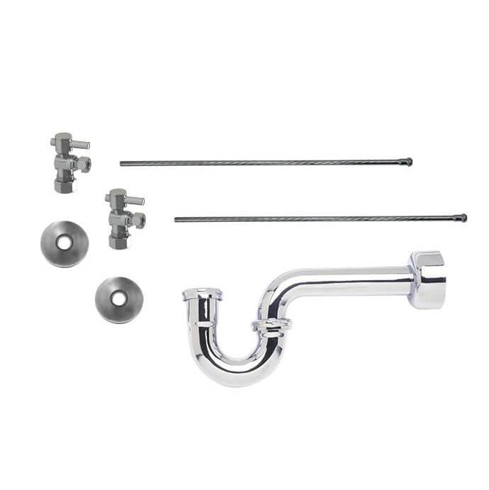 Mountain Plumbing - Lavatory Supply Kit - Mini Lever Handle with 1/4 Turn Ball Valve (MT521-NL) - Angle, P-Trap 1-1/4'' - Venetian Bronze
