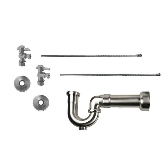 Mountain Plumbing - Lavatory Supply Kit - Mini Lever Handle with 1/4 Turn Ball Valve (MT521-NL) - Angle, Massachusetts P-Trap - Venetian Bronze