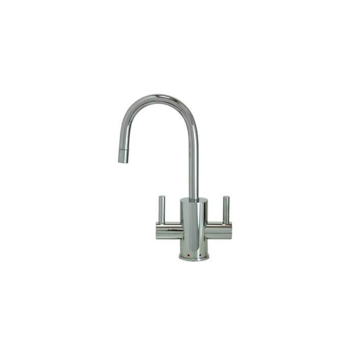 Mountain Plumbing - Hot & Cold Water Faucet with Contemporary Round Body & Handles - Polished Copper