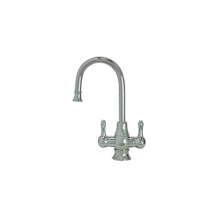 Mountain Plumbing - Hot & Cold Water Faucet with Traditional Curved Body & Curved Handles - Polished Copper
