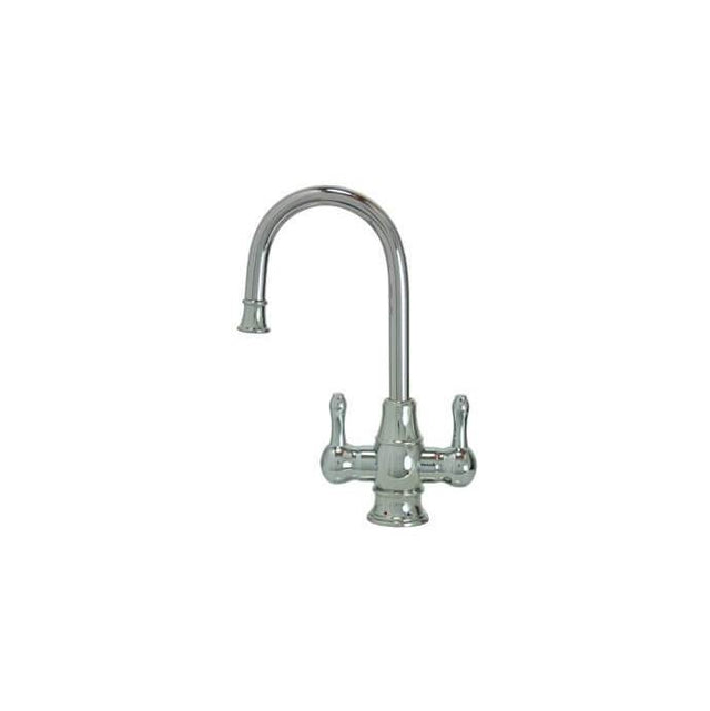 Mountain Plumbing - Hot & Cold Water Faucet with Traditional Curved Body & Curved Handles - Polished Copper