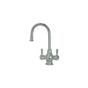 Mountain Plumbing - Hot & Cold Water Faucet with Traditional Curved Body & Curved Handles - Polished Copper