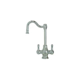 Mountain Plumbing - Hot & Cold Water Faucet with Traditional Double Curved Body & Curved Handles - Satin Brass