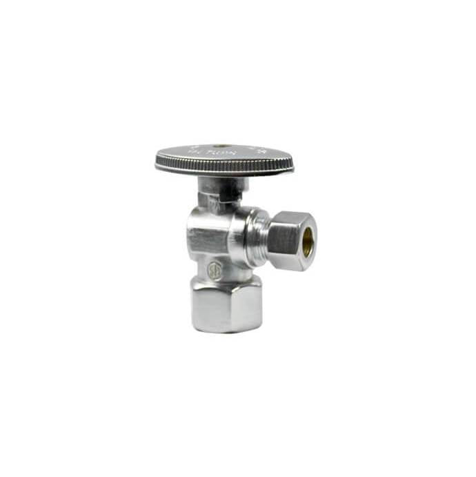 Mountain Plumbing - Brass Oval Handle with 1/4 Turn Ball Valve - Lead Free - Angle (1/2'' Female IPS) - Polished Gold