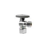 Mountain Plumbing - Brass Oval Handle with 1/4 Turn Ball Valve - Lead Free - Angle (1/2'' Female IPS) - Polished Gold
