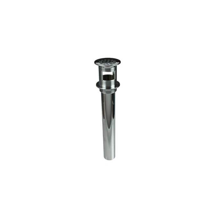 Mountain Plumbing - 20 Hole Brass Lavatory Grid Drain - 8'' Tailpiece with Overflow - Antique Brass