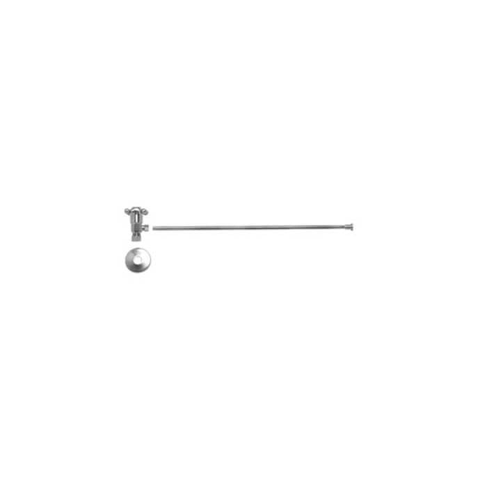 Mountain Plumbing - Toilet Supply Kit - Brass Cross Handle with 1/4 Turn Ceramic Disc Cartridge Valve (MT4003X-NL) - Angle, Flat Head Riser - Champagne Bronze