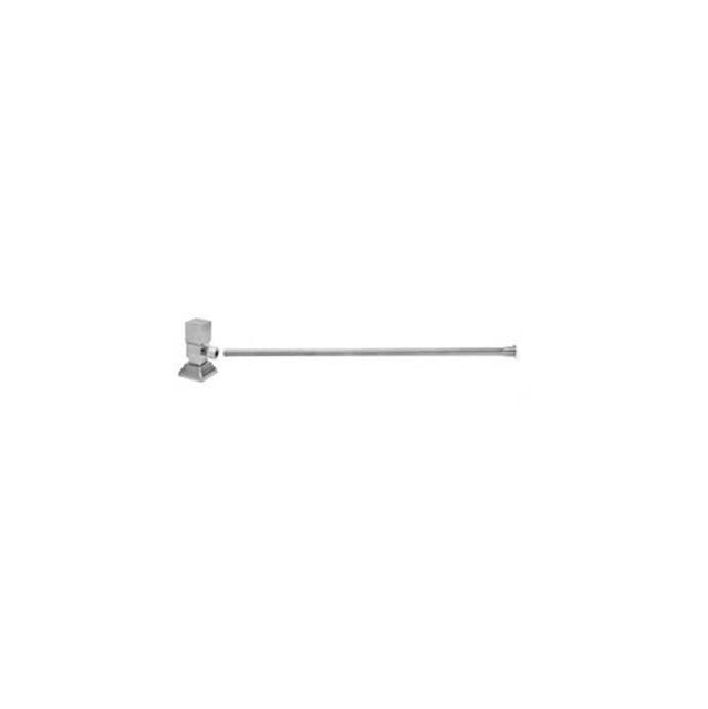 Mountain Plumbing - Toilet Supply Kit - Contemporary Square Handle with 1/4 Turn Ceramic Disc Cartridge Valve (MT5004-NL) - Angle, Flat Head Riser - Antique Brass