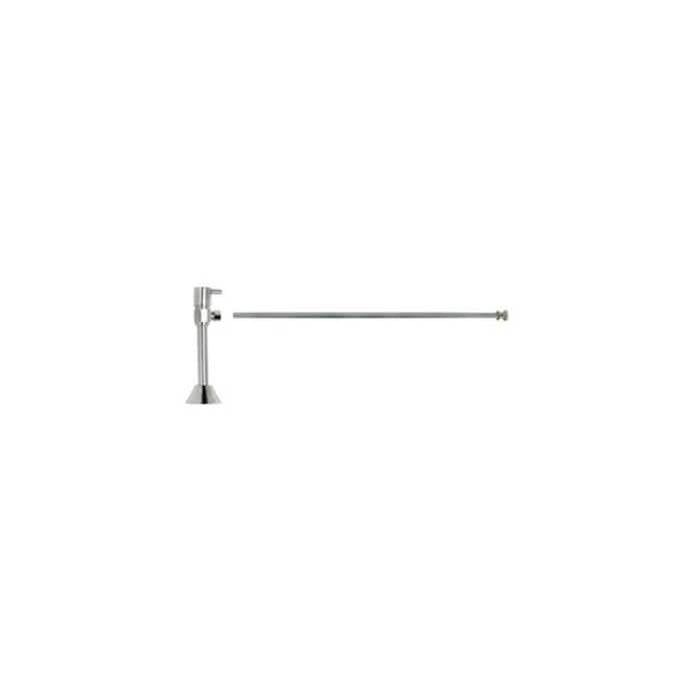 Mountain Plumbing - Toilet Supply Kit - Contemporary Lever Handle with 1/4 Turn Ceramic Disc Cartridge Valve (MT516L-NL) - Angle Sweat, Flat Head Riser - Satin Brass