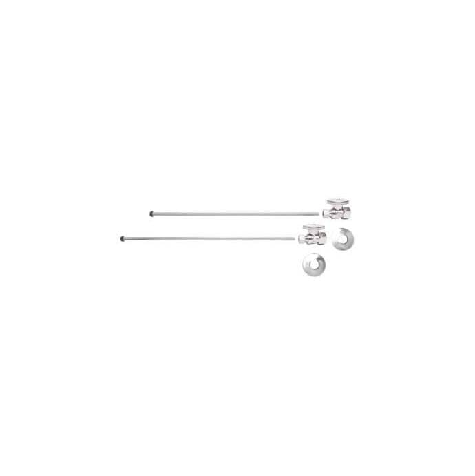 Mountain Plumbing - Lavatory Supply Kit - Brass Oval Handle with 1/4 Turn Ball Valve (MT410-NL) - Straight, No Trap - PVD Brushed Bronze