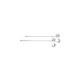 Mountain Plumbing - Lavatory Supply Kit - Brass Oval Handle with 1/4 Turn Ball Valve (MT410-NL) - Straight, No Trap - PVD Brushed Bronze