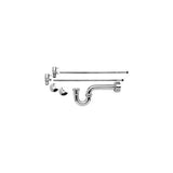 Mountain Plumbing - Lavatory Supply Kit - Contemporary Lever Handle with 1/4 Turn Ceramic Disc Cartridge Valve (MT5003L-NL) - Angle, P-Trap 1-1/4'' - Satin Gold