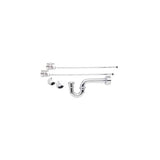 Mountain Plumbing - Lavatory Supply Kit - Brass Oval Handle with 1/4 Turn Ball Valve (MT410-NL) - Straight, P-Trap 1-1/4'' - PVD Brushed Bronze